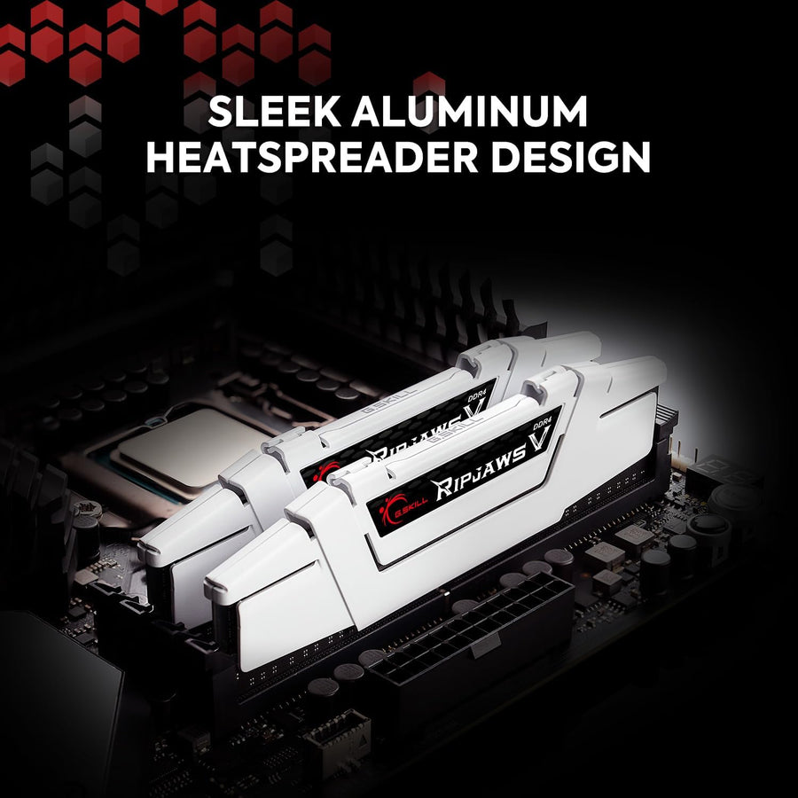 G.Skill Ripjaws V DDR4 32GB Kit (2x16GB) Black | 3600MHz CL18-22-22-42 | Intel XMP 2.0 | Aluminum Heat Spreader | AMD Ryzen Compatible | 2Rx8 Dual Rank | Lifetime Warranty | Ryzen 5000 Sweet Spot | Trusted High-Speed DDR4