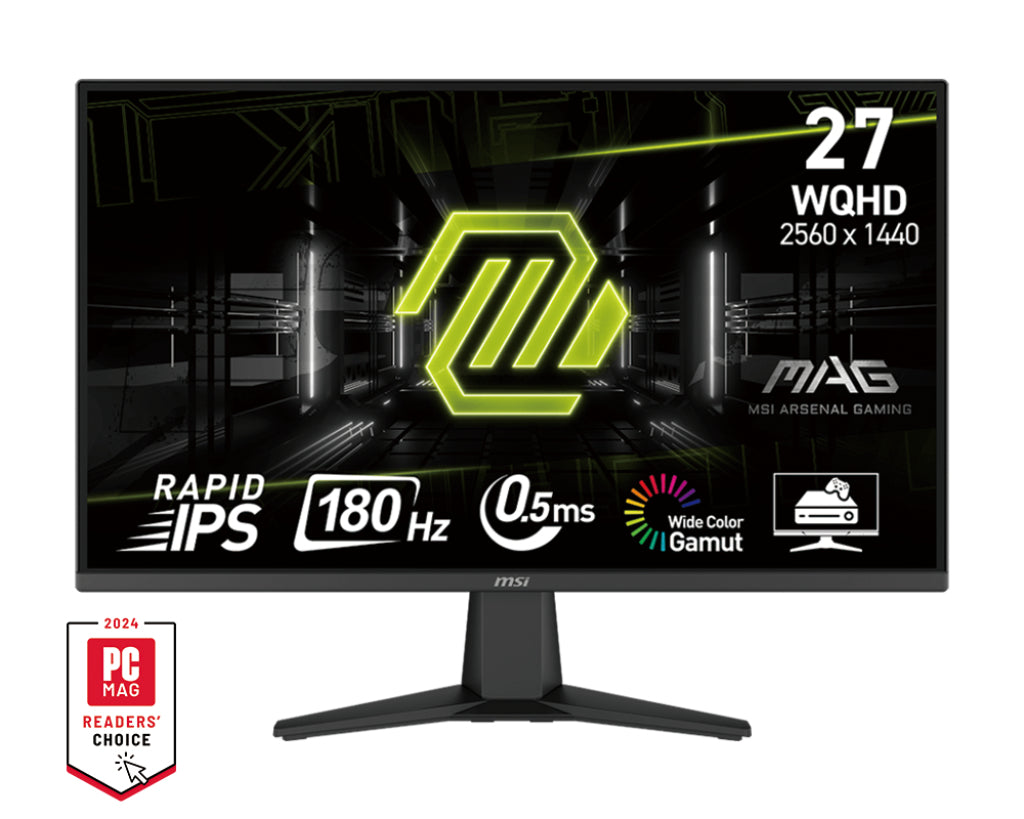 MSI MAG 275QF 27-Inch Gaming Monitor | QHD 2560x1440 | 180Hz | 0.5ms | IPS Panel | HDR | FreeSync | ملاحظة: 3 dead pixel