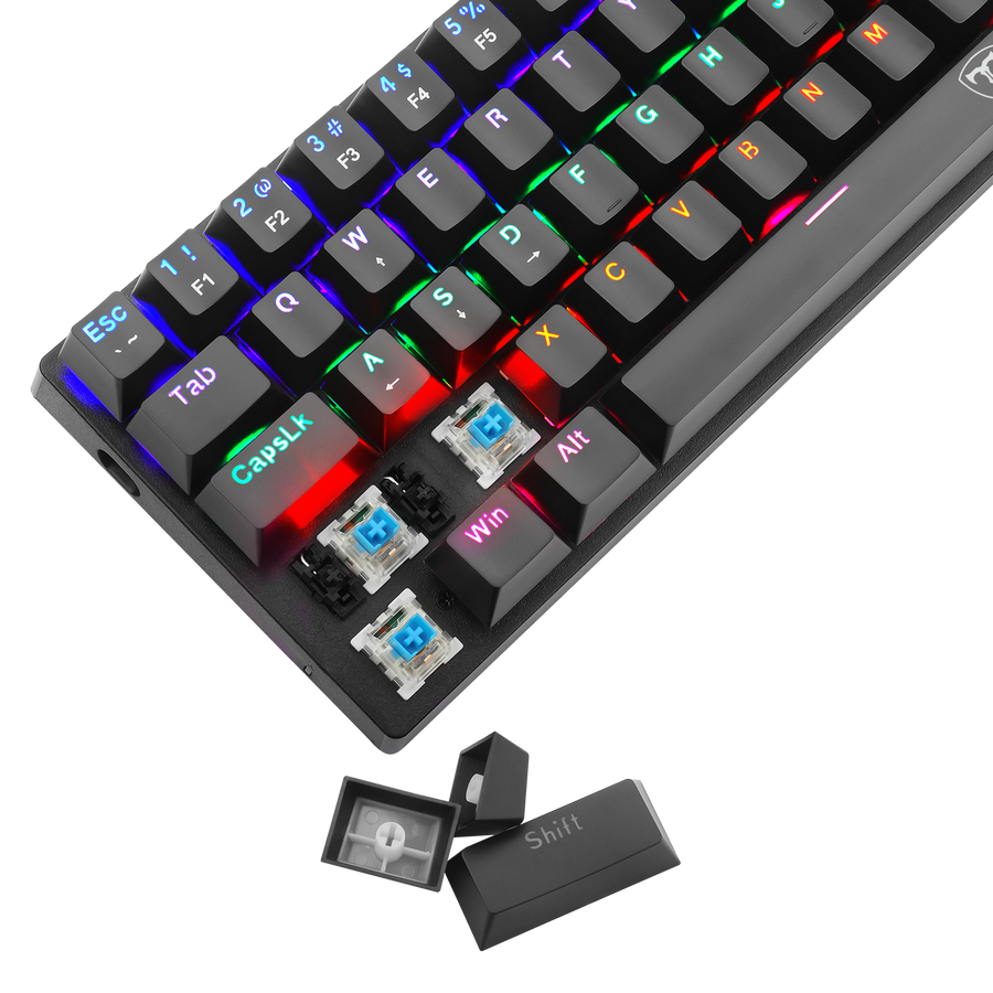 T-Dagger Arena T-TGK321 60% Wired Mechanical Gaming Keyboard | 61 Keys · Full-Key Rollover | Red Switches · 50M Keystrok