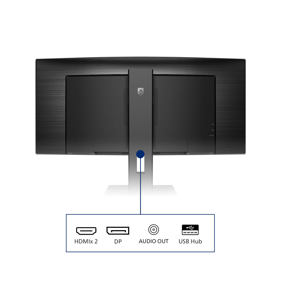 Philips 345B1C 34-Inch Ultrawide Curved Gaming Monitor | UWQHD 3440x1440 | 100Hz | IPS Panel | HDMI + DisplayPort | Height Adjustable | Black