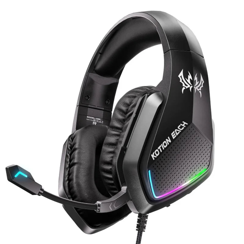 KOTION EACH G5000 Gaming Headset | 40mm Drivers | Virtual 7.1 Surround · RGB LED | 120° Noise-Reducing Mic | USB + 3.5mm · 1.8m | Black