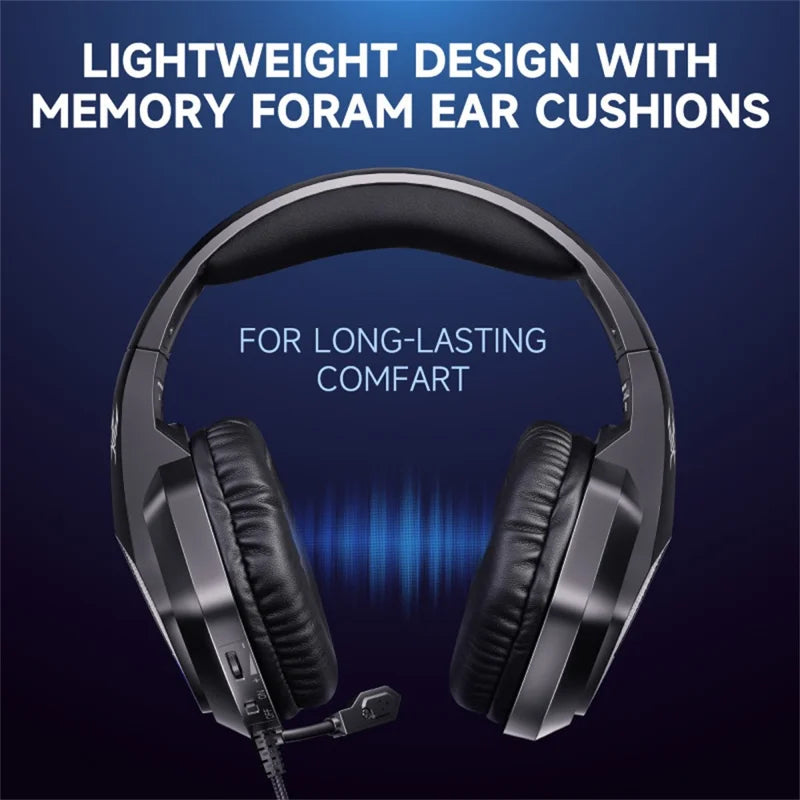 KOTION EACH G5000 Gaming Headset | 40mm Drivers | Virtual 7.1 Surround · RGB LED | 120° Noise-Reducing Mic | USB + 3.5mm · 1.8m | Black