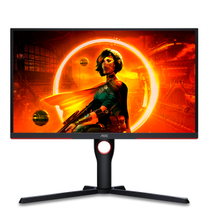 AOC Gaming 25G3ZM 24.5-inch Gaming Monitor | Full HD 1920x1080 · 240Hz · 0.5ms MPRT | VA · 3000:1 · 92% DCI-P3 | FreeSync Premium · 130mm Height Adjust · Pivot | 2x HDMI 2.0 · DisplayPort 1.2 | Black