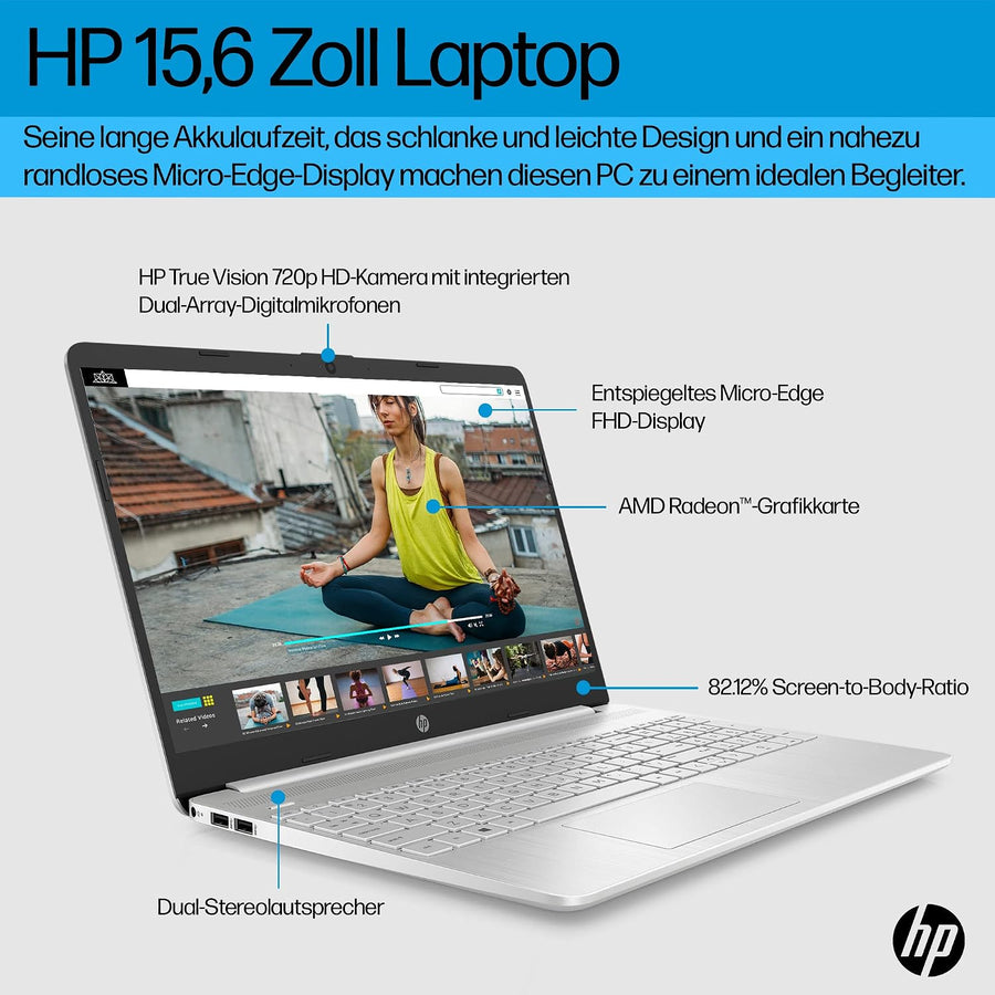 HP Laptop 15.6 FHD Ryzen 16GB 512GB