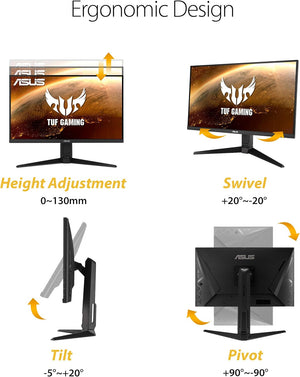 ASUS TUF 27-Inch Gaming Monitor | QHD | 170Hz | 1ms MPRT | IPS Panel | DisplayHDR 400 | FreeSync Premium + G-Sync Compatible