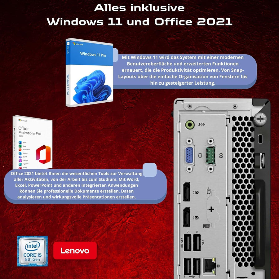 Lenovo Workstation Core i5-8500 Desktop PC