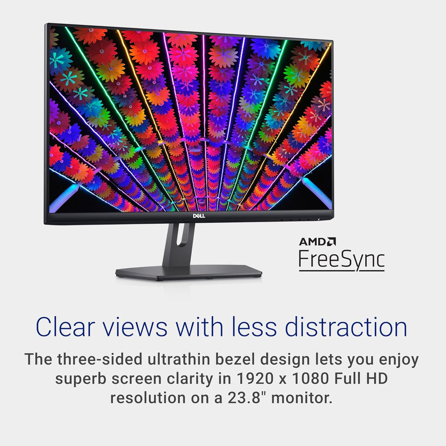 Dell S2421NX | 23.8" Full HD IPS Monitor | 75Hz | FreeSync | Dual HDMI | Frameless Design