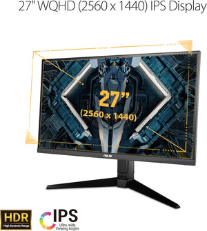 ASUS TUF 27-Inch Gaming Monitor | QHD | 170Hz | 1ms MPRT | IPS Panel | DisplayHDR 400 | FreeSync Premium + G-Sync Compatible