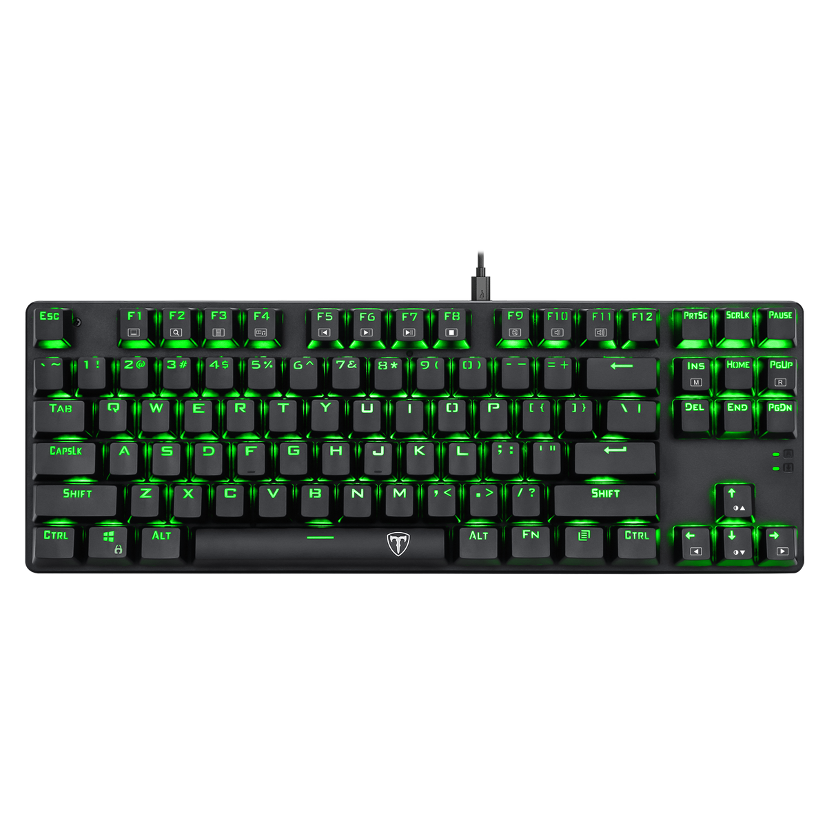 T-Dagger Bora T-TGK313 TKL Wired Mechanical Gaming Keyboard | 87 Keys · Full-Key Non-Conflict | Black Switches · 50M Clicks | Rainbow LED Backlight | Double-Shot Injection Keycaps · Detachable Switches
