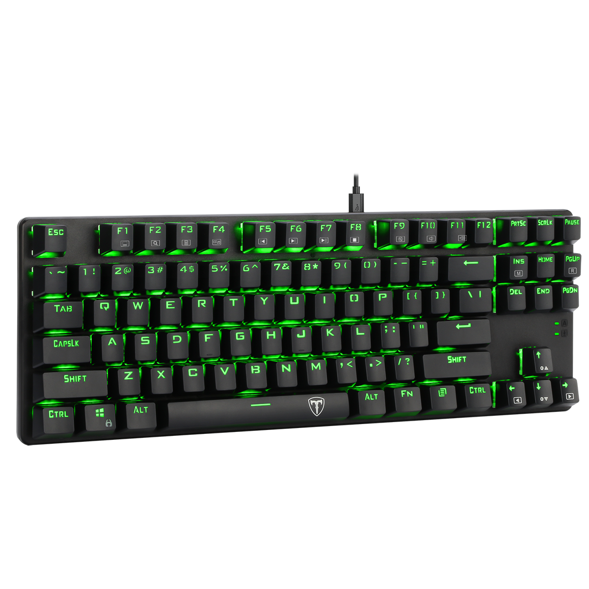 T-Dagger Bora T-TGK313 TKL Wired Mechanical Gaming Keyboard | 87 Keys · Full-Key Non-Conflict | Black Switches · 50M Clicks | Rainbow LED Backlight | Double-Shot Injection Keycaps · Detachable Switches