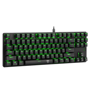 T-Dagger Bora T-TGK313 TKL Wired Mechanical Gaming Keyboard | 87 Keys · Full-Key Non-Conflict | Black Switches · 50M Clicks | Rainbow LED Backlight | Double-Shot Injection Keycaps · Detachable Switches