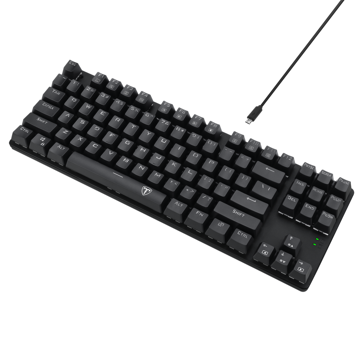 T-Dagger Bora T-TGK313 TKL Wired Mechanical Gaming Keyboard | 87 Keys · Full-Key Non-Conflict | Black Switches · 50M Clicks | Rainbow LED Backlight | Double-Shot Injection Keycaps · Detachable Switches