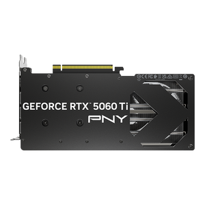 PNY GeForce RTX 5060 Ti 16GB Overclocked Dual Fan Graphics Card | 16GB GDDR7 · 128-bit · 448 GB/s | 2692 MHz Boost · 4608 CUDA Cores | PCIe 5.0 x8 · HDMI 2.1b · 3× DisplayPort 2.1b | Black