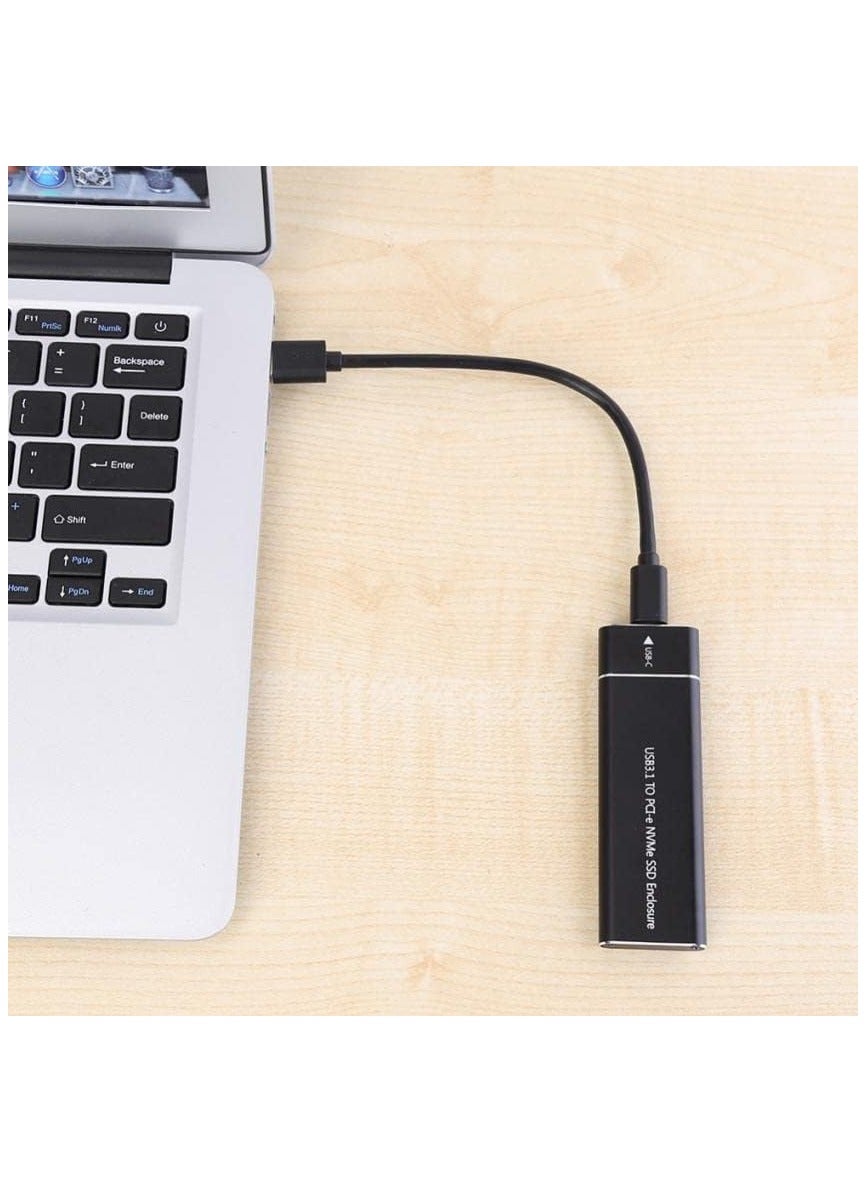 CARE CASE M.2 NVMe SSD Enclosure | USB 3.1 Gen 2 · 10 Gbps | M.2 NVMe PCIe to USB Type-C Adapter | Black