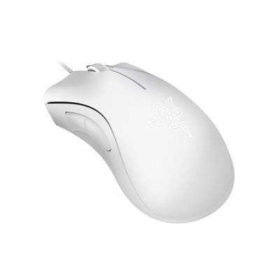 Razer DeathAdder Essential White Edition Gaming Mouse | True 6400 DPI Optical · 220 IPS · 30G | 5 Programmable Buttons | Razer Mechanical Switches · 10M Clicks | 1000 Hz · 96 g | White