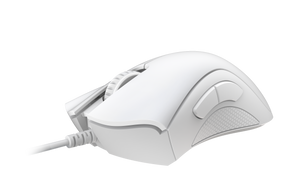 Razer DeathAdder Essential White Edition Gaming Mouse | True 6400 DPI Optical · 220 IPS · 30G | 5 Programmable Buttons | Razer Mechanical Switches · 10M Clicks | 1000 Hz · 96 g | White
