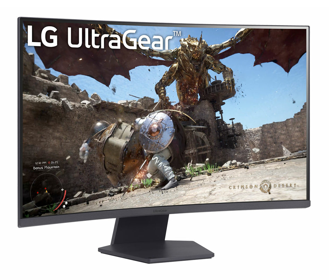 LG Ultragear™ 32GS60QC-B.AEU Gaming-PC-Monito 32-Inch Gaming Monitor | QHD 2560x1440 | 180Hz | 1ms | VA Panel | HDR
