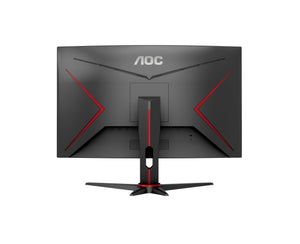 AOC 27-Inch Curved Gaming Monitor | QHD 2560x1440 | 165Hz | Curved | FreeSync Premium | HDMI + DisplayPort | Black | ملاحظة: SPOTS