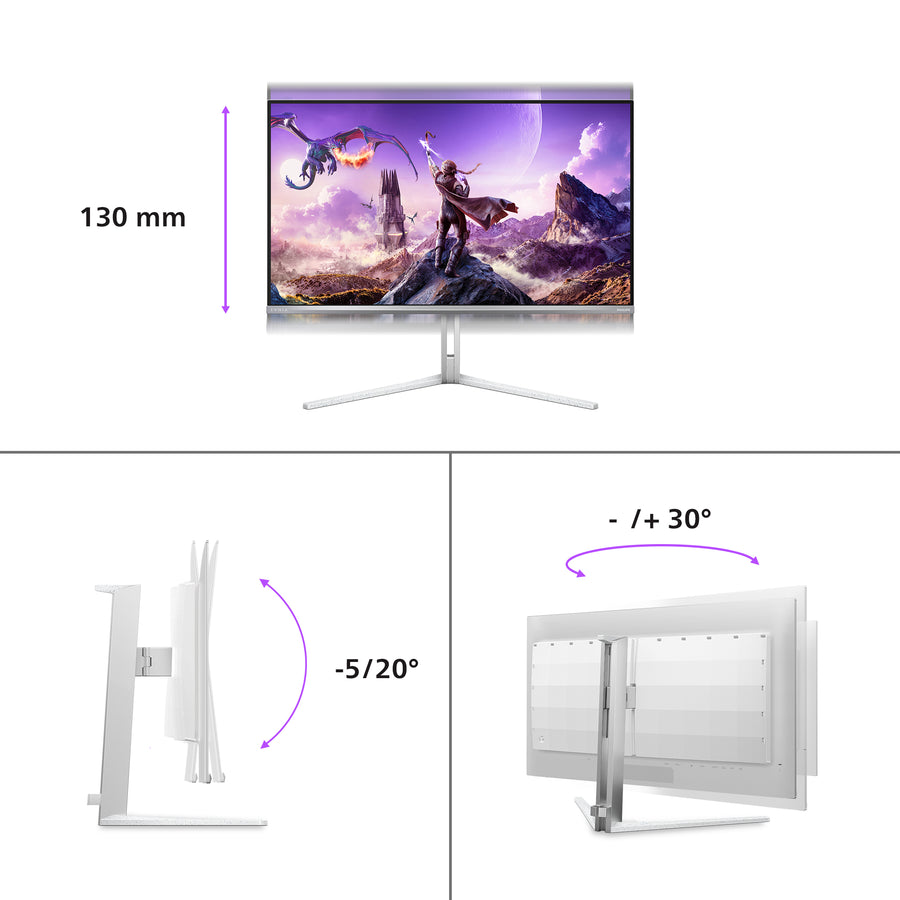 Philips Evnia 32M2N8900AM 32-Inch Gaming Monitor | 4K UHD | 240Hz | OLED | HDR400 | FreeSync