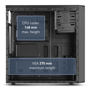 Nox COOLBAY RX -NXCBAYRX PC Case | Micro-ATX | Mesh Front