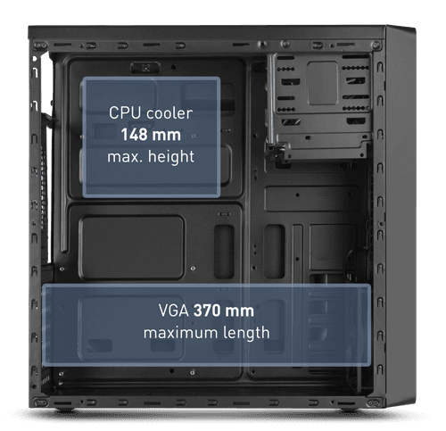 Nox COOLBAY RX -NXCBAYRX PC Case | Micro-ATX | Mesh Front