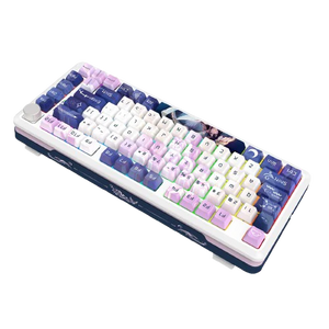 Redragon Cyrus Pro K681ACG-RGB-PRO 75% Mechanical Gaming Keyboard | 81 Keys · Control Knob | Tri-Mode Bluetooth · 2.4GHz · USB-C | Hot-Swappable · Gasket-Mounted | RGB · 4000mAh | Anime Purple