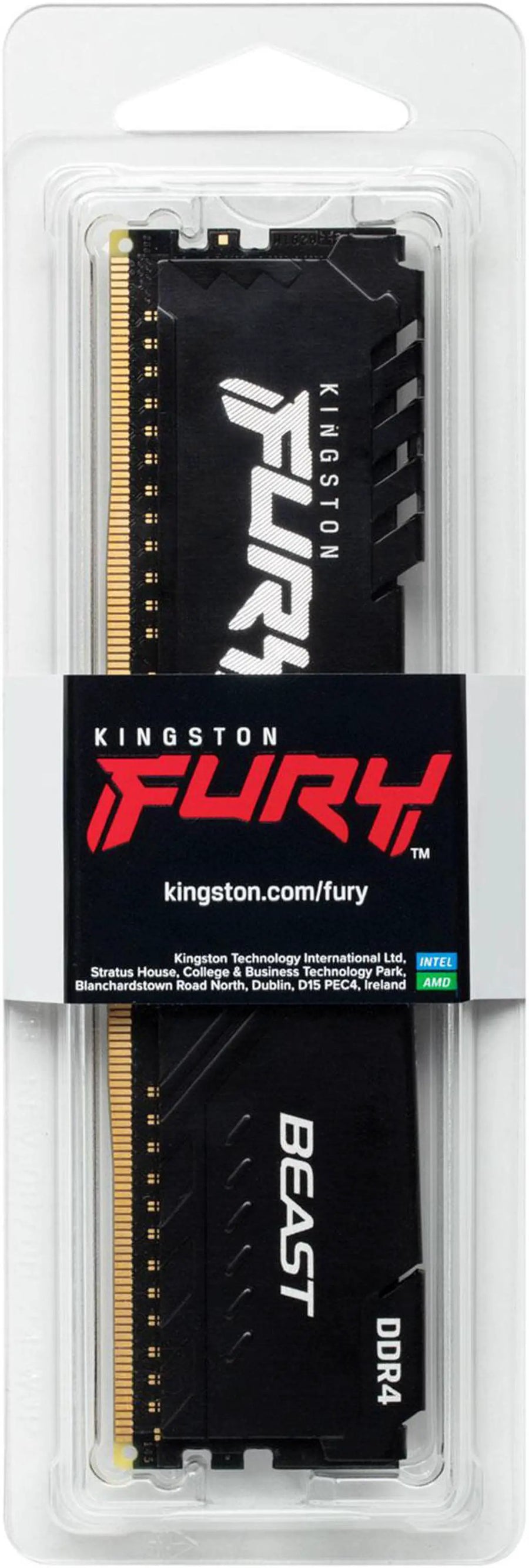 Kingston FURY Beast DDR5 8GB Single Stick (1x8GB) Black | 5200MT/s CL40 | Intel XMP 3.0 | On-Die ECC | PMIC | Plug-N-Play 4800MT/s | Low-Profile Heat Spreader | Single Module from 2x8GB Kit | Intel 12th-14th Gen + AMD Ryzen 7000+