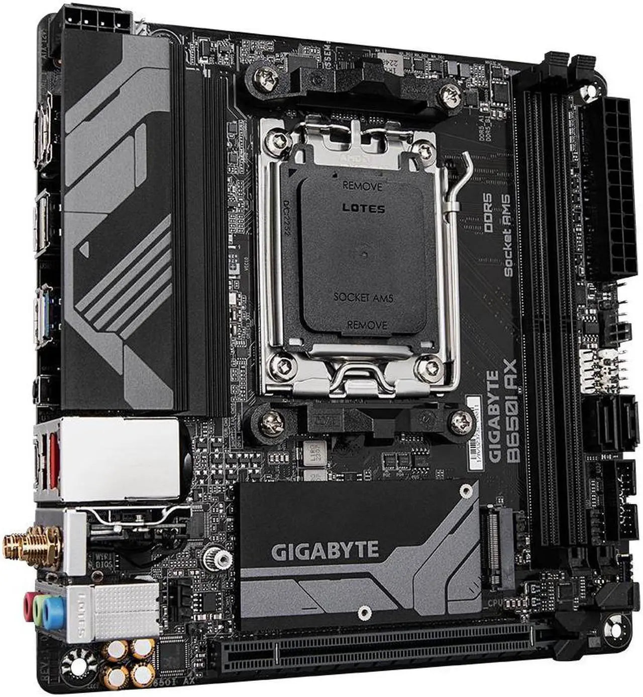 GIGABYTE B650I AX | AMD AM5 Mini-ITX Motherboard | DDR5 6400+ | PCIe 4.0 | M.2 NVMe Gen4 | WiFi 6E | 2.5G LAN | EZ-Latch | Q-Flash Plus | For Ryzen 7000/8000/9000 Series | Small Form Factor PC
