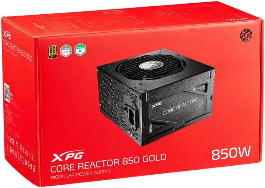 XPG Core Reactor 850W 80+ Gold | Fully Modular ATX Power Supply | 100% Japanese Capacitors | LLC Resonant Topology | DC-DC Design | 120mm FDB Fan | Intelligent Fan Curve | Cybenetics ETA Platinum + LAMBDA A- | Single +12V Rail