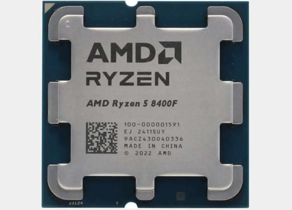 AMD Ryzen 5 8400F Desktop Processor MPK | 6 Cores · 12 Threads | 4.2GHz Base · Up to 4.7GHz Boost | 22MB Cache · Socket AM5 | 65W · DDR5