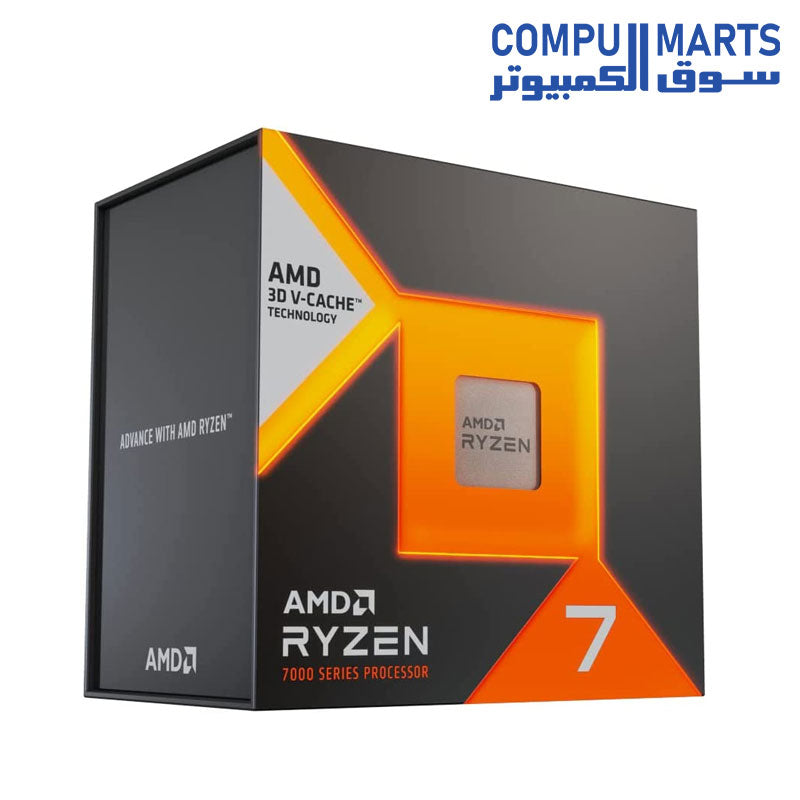 AMD Ryzen 7 7800X3D Desktop Processor | 8 Cores · 16 Threads | 4.2GHz Base · Up to 5.0GHz Boost | 104MB Cache with AMD 3D V-Cache | Socket AM5 · DDR5 · PCIe 5.0 | 120W