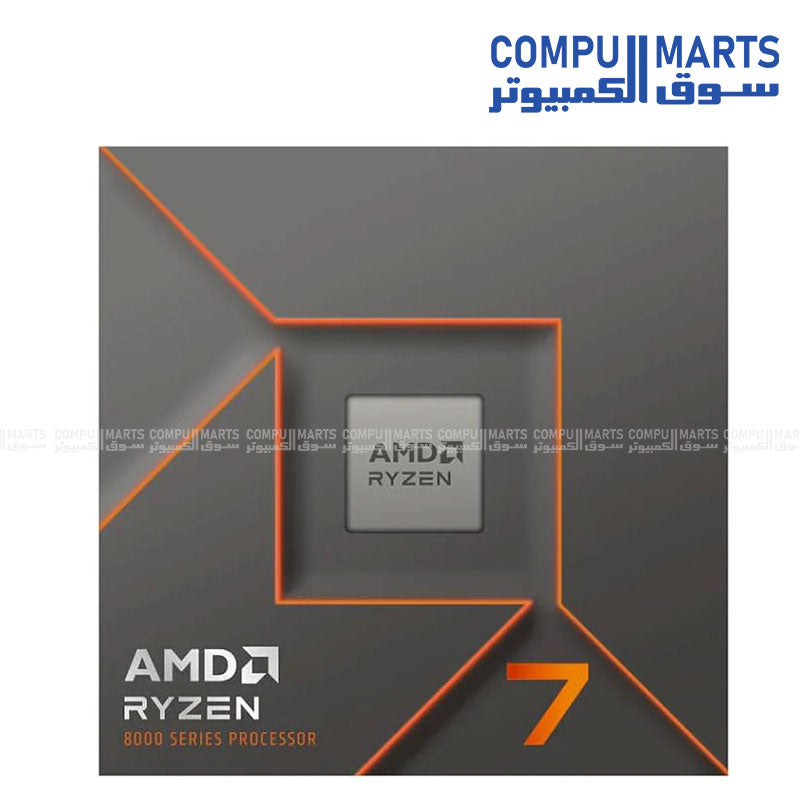 AMD Ryzen 7 8700F Desktop Processor | 8 Cores · 16 Threads | 4.1GHz Base · Up to 5.0GHz Boost | 24MB Cache · Socket AM5 | 65W · DDR5