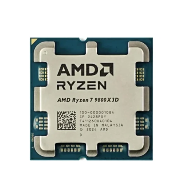 AMD Ryzen 7 9800X3D Desktop Processor | 8 Cores · 16 Threads | 4.7GHz Base · 5.2GHz Boost | 96MB L3 3D V-Cache · Socket AM5 · 120W | Silver
