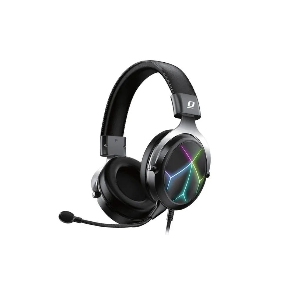 AXGON AX2GHM1 Mars RGB Gaming Headset | 50mm Custom-Tuned Drivers | 3.5mm Audio + USB LED Power | Noise-Cancelling Mic · In-Line Controls | Padded Headband | Black