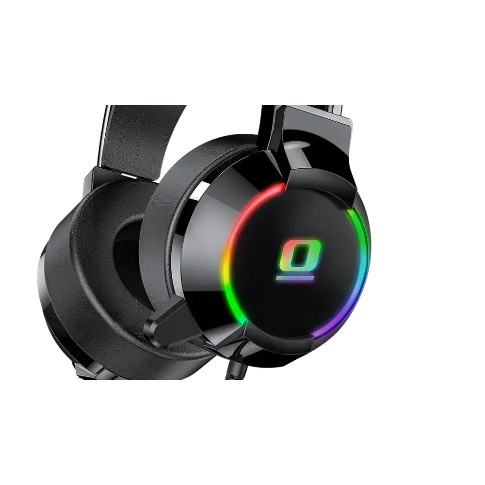 AXGON AXGH01 RGB Gaming Headset | 50mm Neodymium Drivers | 20Hz–20kHz | 2.2m Cable · Noise-Cancelling Cardioid Mic | RGB Running Lighting | Black