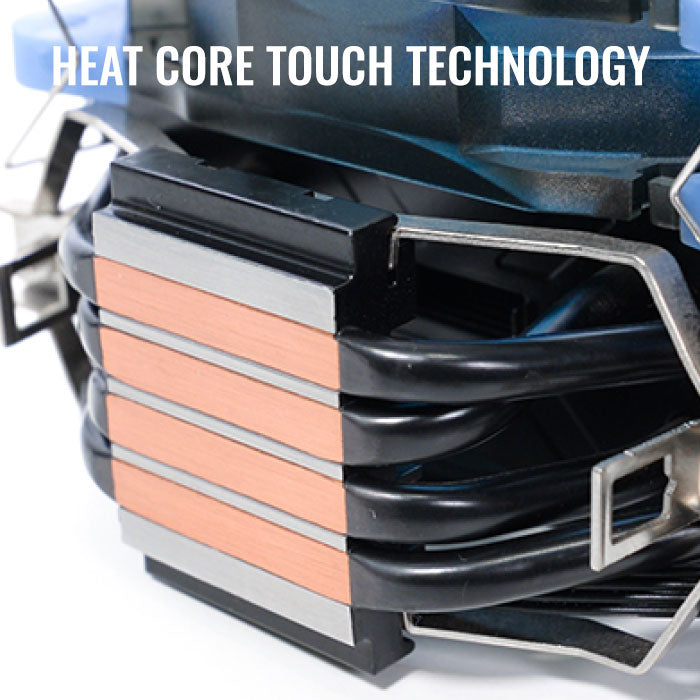 AeroCool Verkho 4 Dark CPU Air Cooler | 4 × 6mm Heat Pipes · HCTT Direct Touch | 120mm PWM Fan · 800-2000 RPM · 27.2-56.
