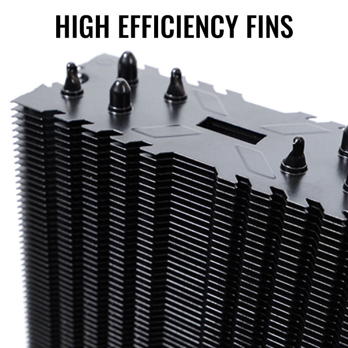 AeroCool Verkho 4 Dark CPU Air Cooler | 4 × 6mm Heat Pipes · HCTT Direct Touch | 120mm PWM Fan · 800-2000 RPM · 27.2-56.