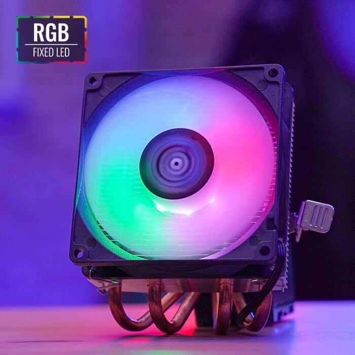 AeroCool Air Frost 4 RGB CPU Air Cooler | 4 × 6mm Heat Pipes · HCTT Direct Touch | Top-Down 90mm Fan · 1800 RPM · 45.6 C