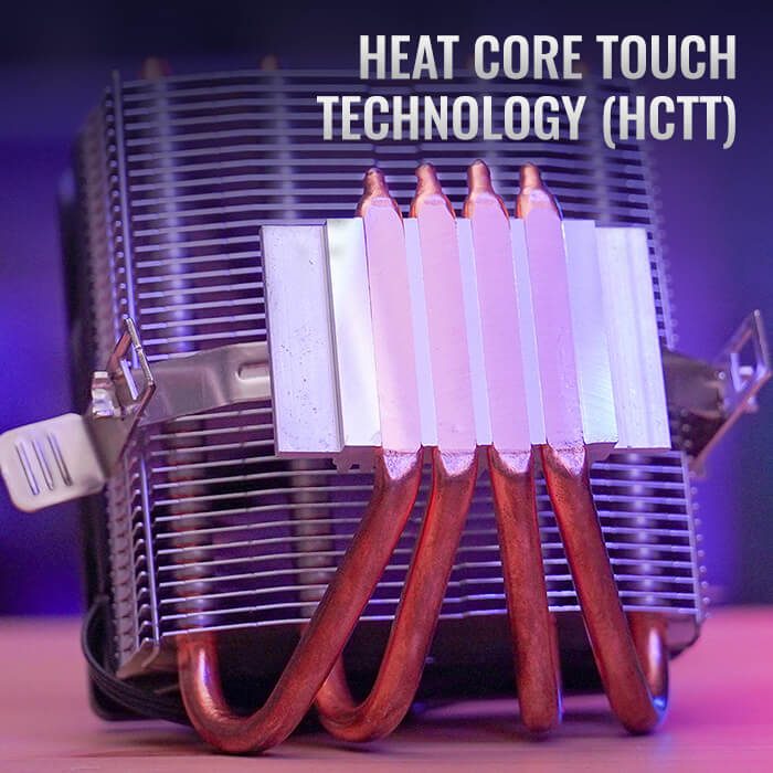 AeroCool Air Frost 4 RGB CPU Air Cooler | 4 × 6mm Heat Pipes · HCTT Direct Touch | Top-Down 90mm Fan · 1800 RPM · 45.6 C