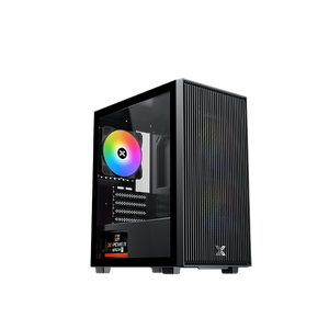 Xigmatek Amun ARGB Micro-ATX Gaming Case + X-Power 650W PSU | 3× Z20A ARGB PWM Fans | Tempered Glass Side Panel | 295mm GPU · 165mm CPU Cooler | USB 3.0 · 2× USB 2.0 | Black