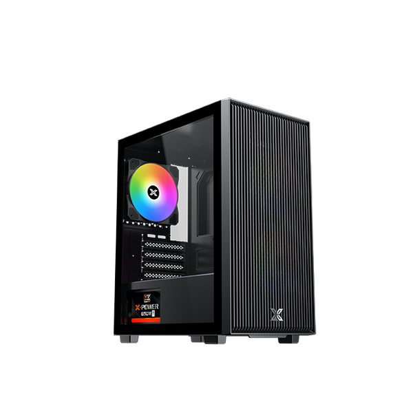 Xigmatek Amun ARGB Micro-ATX Gaming Case + X-Power 650W PSU | 3× Z20A ARGB PWM Fans | Tempered Glass Side Panel | 295mm 