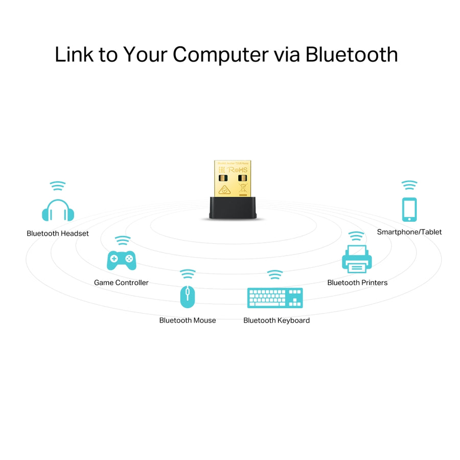 TP-Link Archer T2UB Nano AC600 Dual-Band Wi-Fi + Bluetooth 4.2 USB Adapter | 433Mbps 5GHz · 200Mbps 2.4GHz | 802.11ac | 