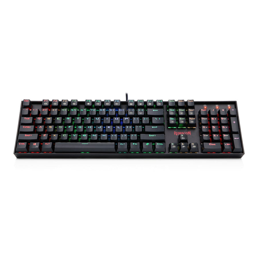 Redragon K551 Mitra RGB Mechanical Gaming Keyboard | 104 Keys · Full-Size | Blue Clicky Switches · 50M Keystrokes | Full