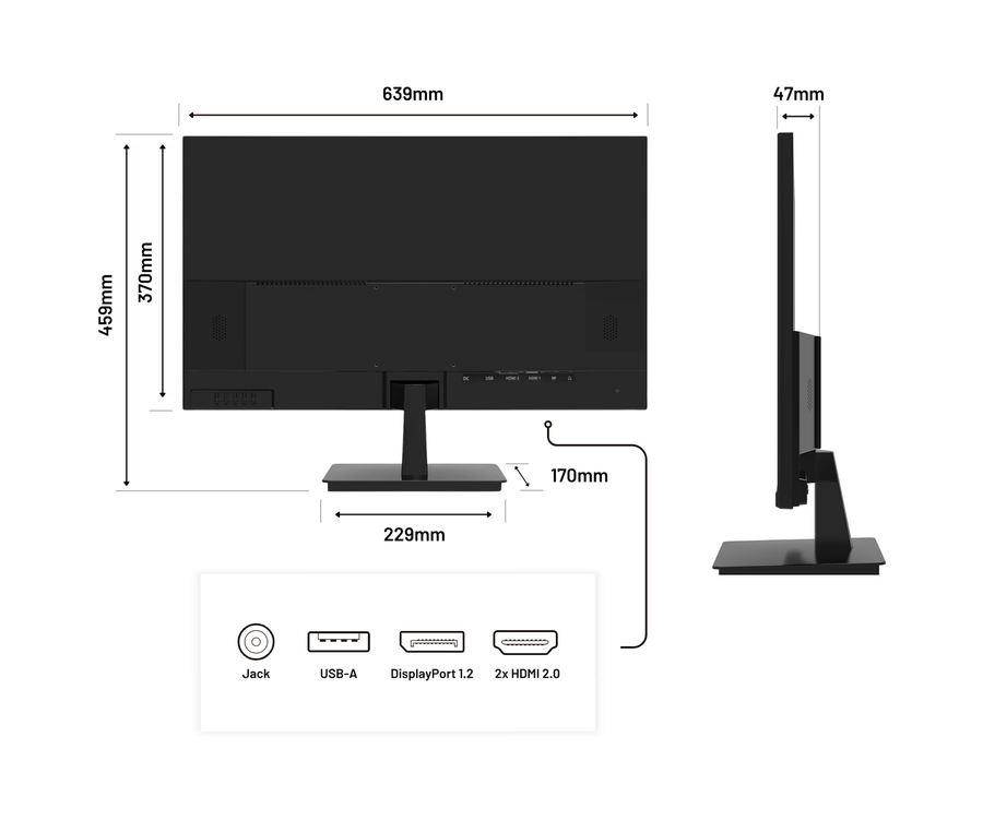 JAPANNEXT | 28" Monitor | 4K UHD 3840x2160 | 60Hz | IPS | G-Sync Compatible