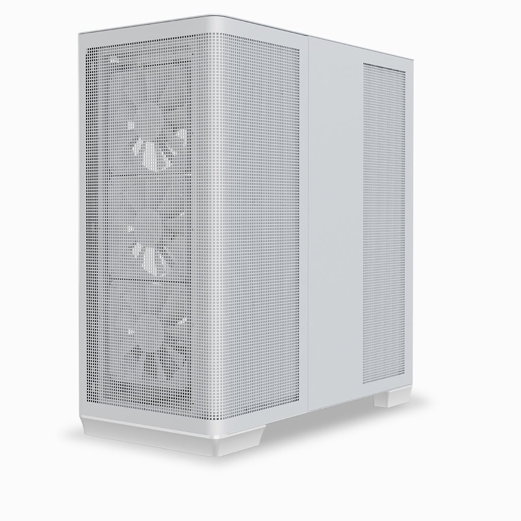 APNX C1-R Mid-Tower PC Case | ATX · Micro-ATX · Mini-ITX | 4 x 120mm APNX FP1 ARGB PWM Fans · Mesh Front | 360mm Radiator · 395mm GPU · 166mm CPU Cooler | Reverse-Connector Motherboard Support | White