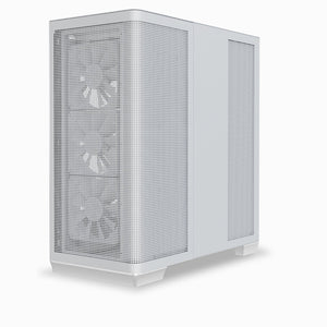 APNX C1-R Mid-Tower PC Case | ATX · Micro-ATX · Mini-ITX | 4 x 120mm APNX FP1 ARGB PWM Fans · Mesh Front | 360mm Radiator · 395mm GPU · 166mm CPU Cooler | Reverse-Connector Motherboard Support | White