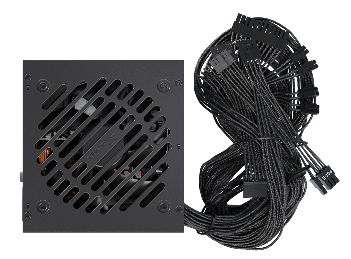 Seasonic CORE GC-750 750W Power Supply | 80 PLUS Gold · ATX 3.1 · PCIe 5.1 | 12V-2x6 Connector | 120mm Hydro Dynamic Bearing Fan · S²FC | Braided Fixed Cables | 5-Year Warranty