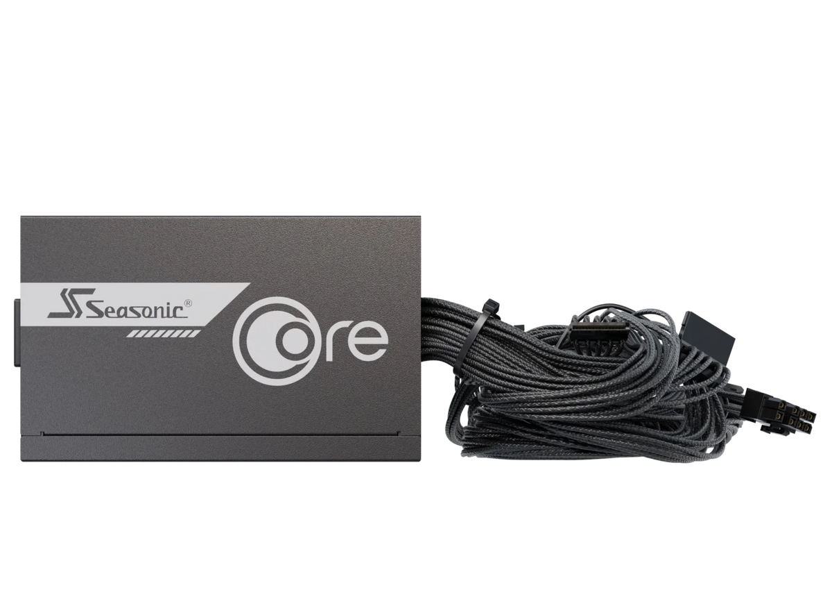 Seasonic CORE GC-750 750W Power Supply | 80 PLUS Gold · ATX 3.1 · PCIe 5.1 | 12V-2x6 Connector | 120mm Hydro Dynamic Bearing Fan · S²FC | Braided Fixed Cables | 5-Year Warranty