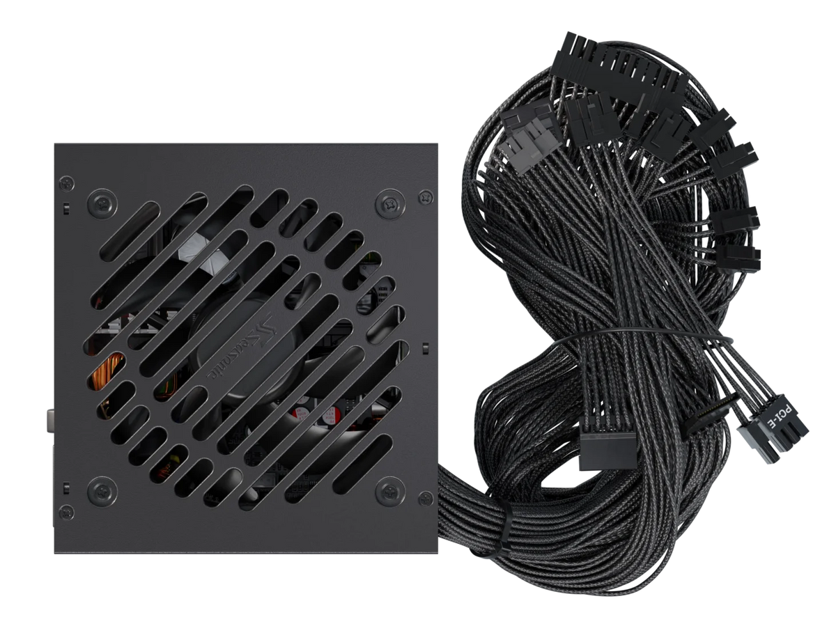 Seasonic CORE GC-850 850W ATX Power Supply | 80 PLUS Gold | ATX 3.1 · PCIe 5.1 · 12V-2x6 600W | Fixed Braided Cables | 120 mm HDB Fan | 5-Year Warranty | Black