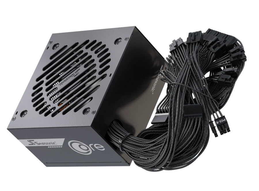 Seasonic CORE GC-850 850W ATX Power Supply | 80 PLUS Gold | ATX 3.1 · PCIe 5.1 · 12V-2x6 600W | Fixed Braided Cables | 1